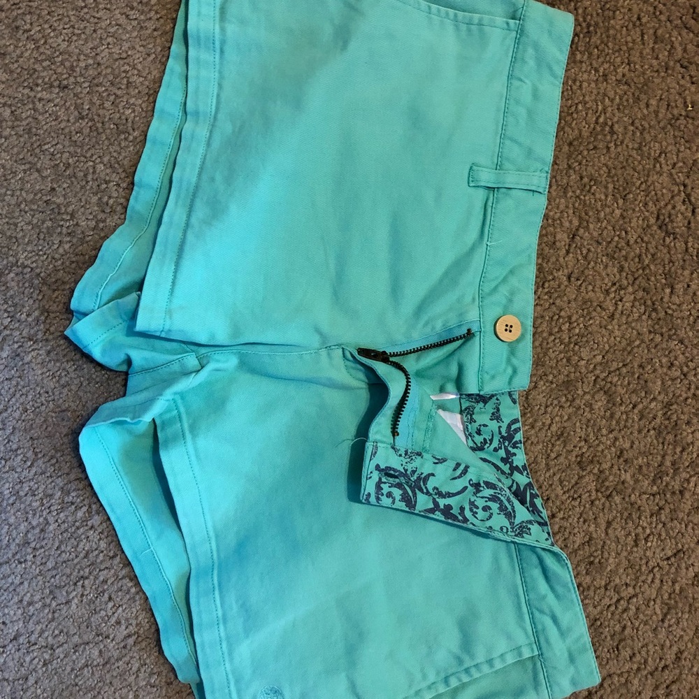Teal shorts
